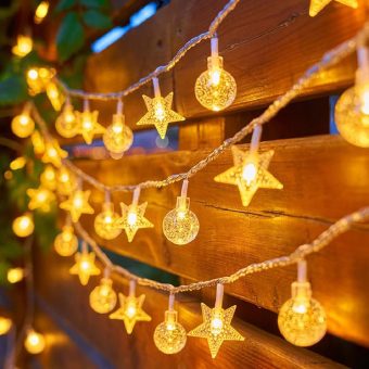 LED Solar Garden String Lights Christmas Atmosphere Holiday Lights